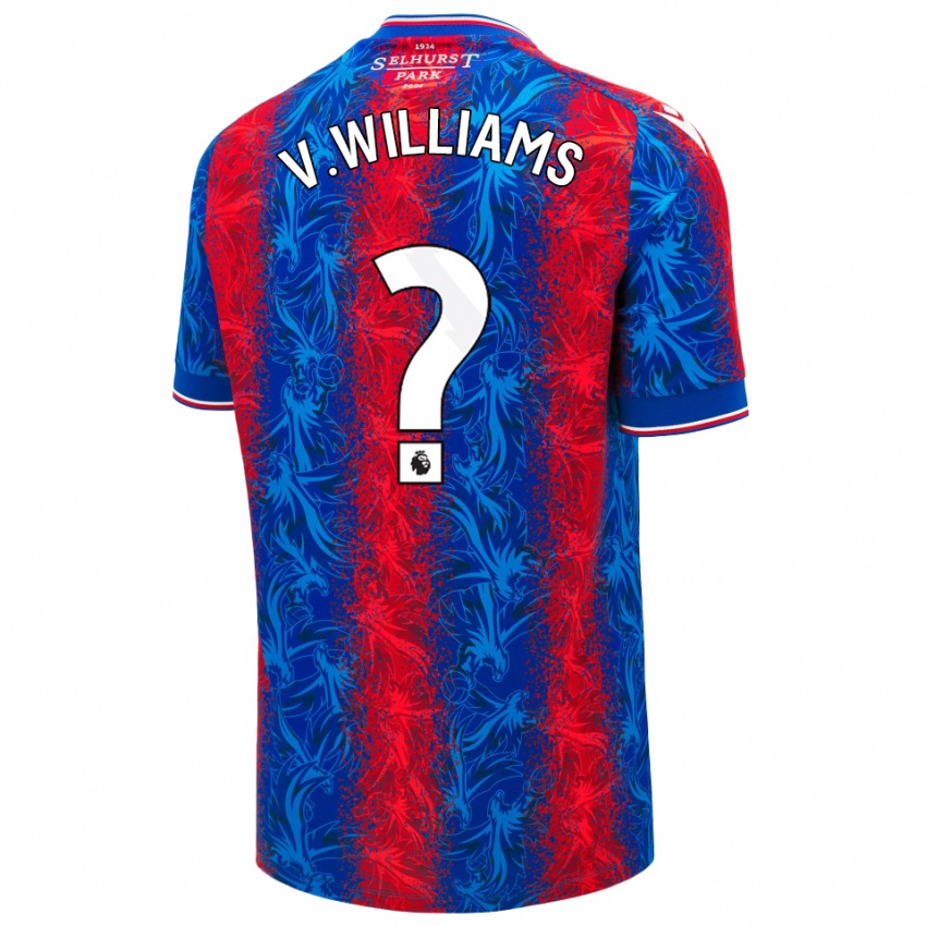 Criança Camisola Vonnte Williams #0 Listras Azul Vermelha Principal 2024/25 Camisa