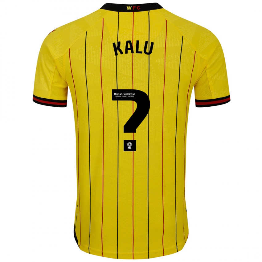 Criança Camisola Samuel Kalu #0 Preto Amarelo Principal 2024/25 Camisa