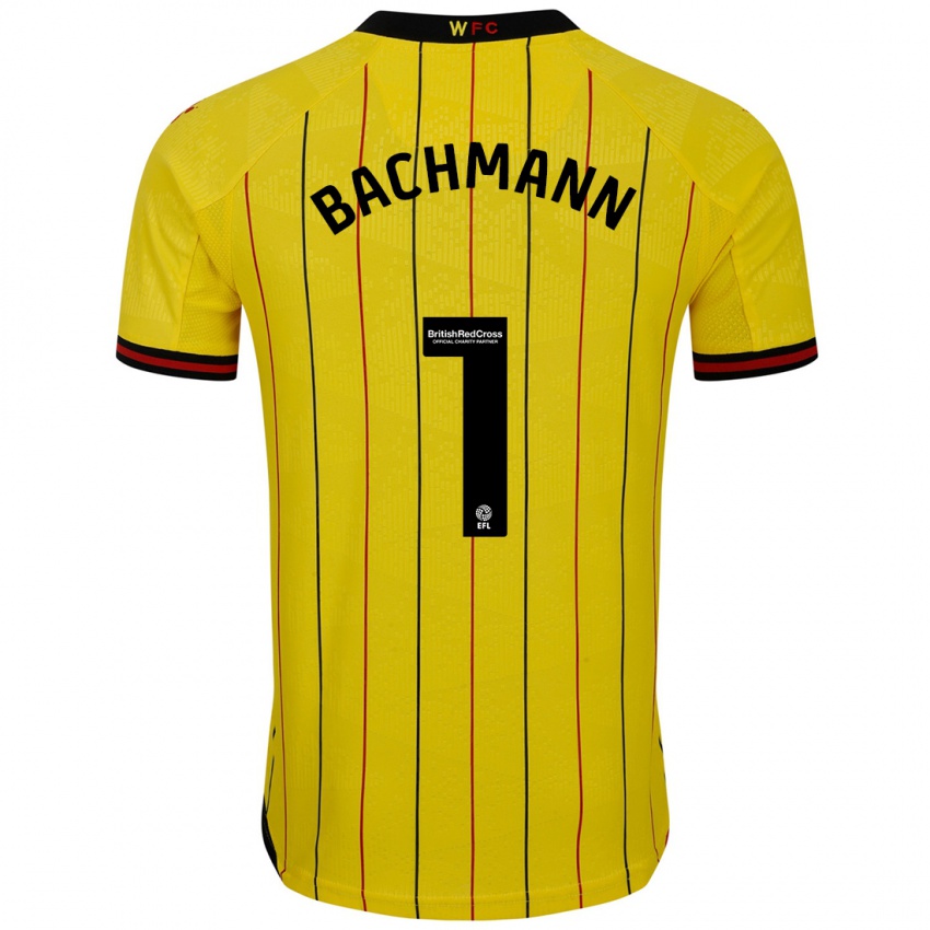 Criança Camisola Daniel Bachmann #1 Preto Amarelo Principal 2024/25 Camisa