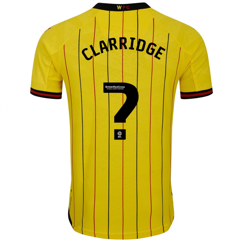 Criança Camisola James Clarridge #0 Preto Amarelo Principal 2024/25 Camisa