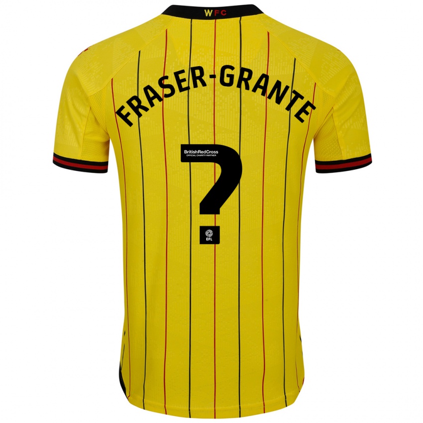 Criança Camisola Zak Fraser-Grante #0 Preto Amarelo Principal 2024/25 Camisa