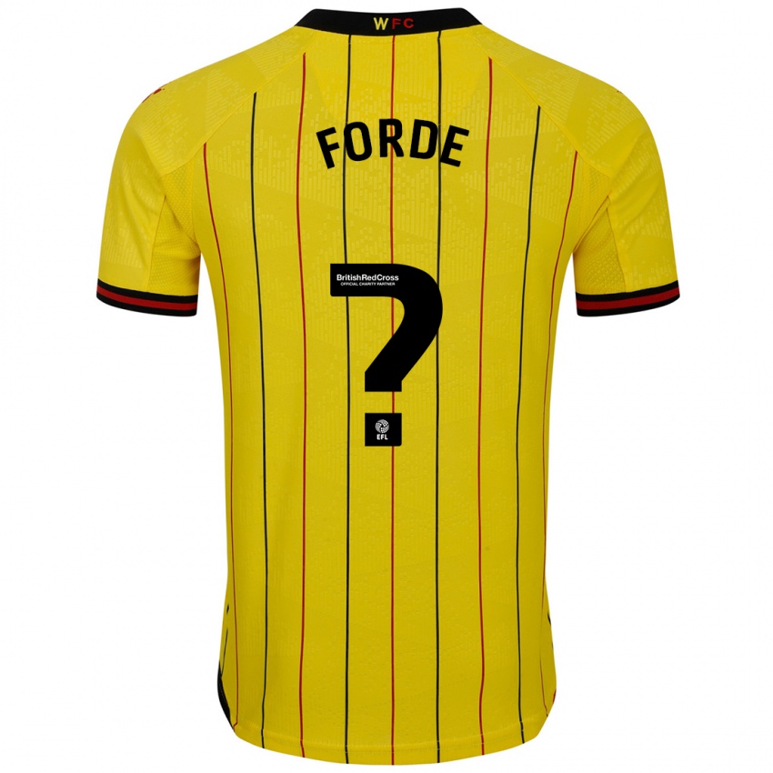 Criança Camisola Shaqai Forde #0 Preto Amarelo Principal 2024/25 Camisa