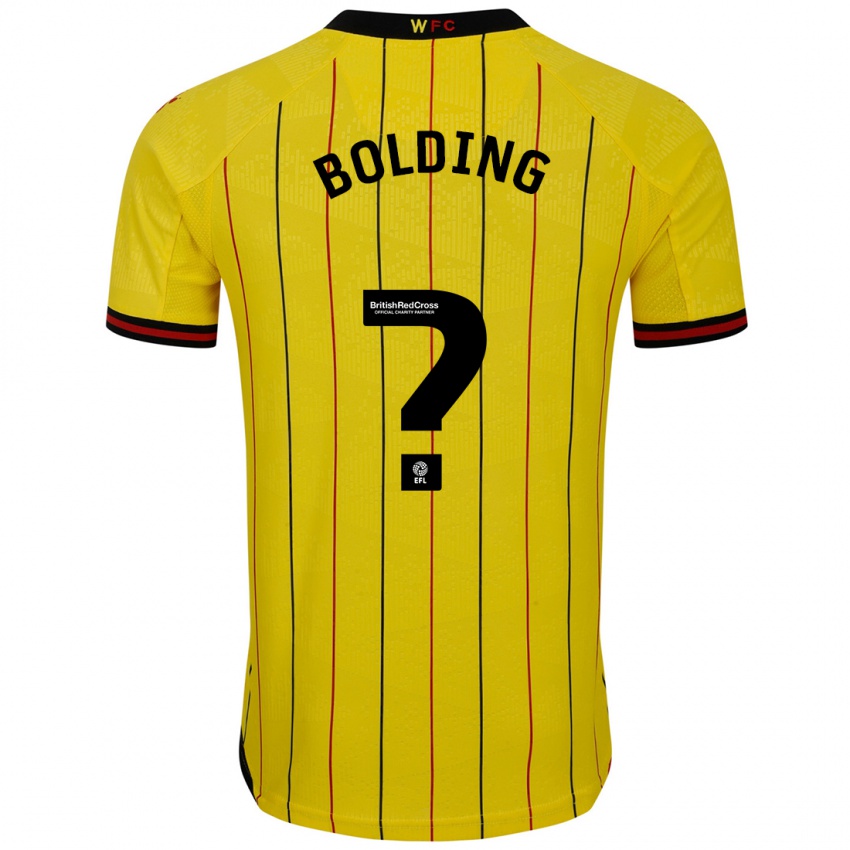 Criança Camisola Charlie Bolding #0 Preto Amarelo Principal 2024/25 Camisa