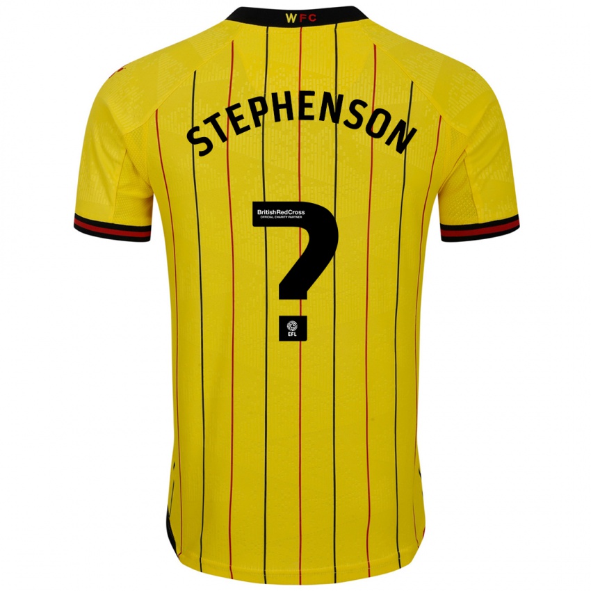 Criança Camisola Ollie Stephenson #0 Preto Amarelo Principal 2024/25 Camisa