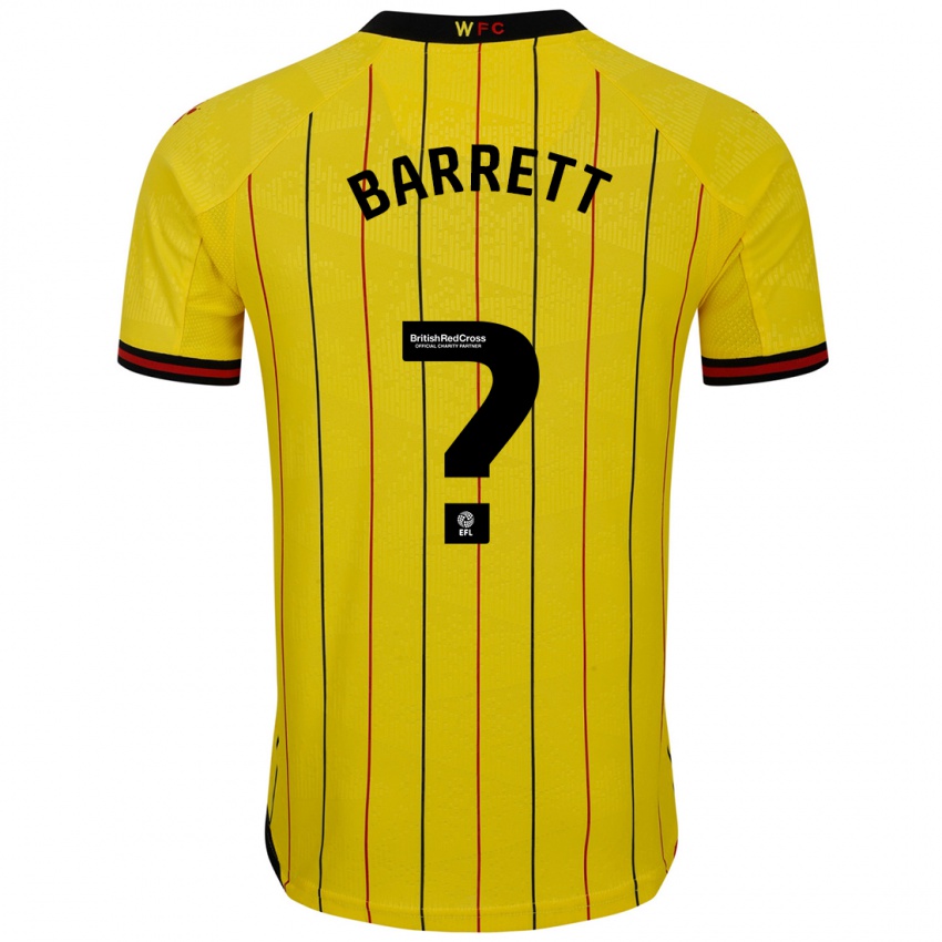 Criança Camisola Hayden Barrett #0 Preto Amarelo Principal 2024/25 Camisa