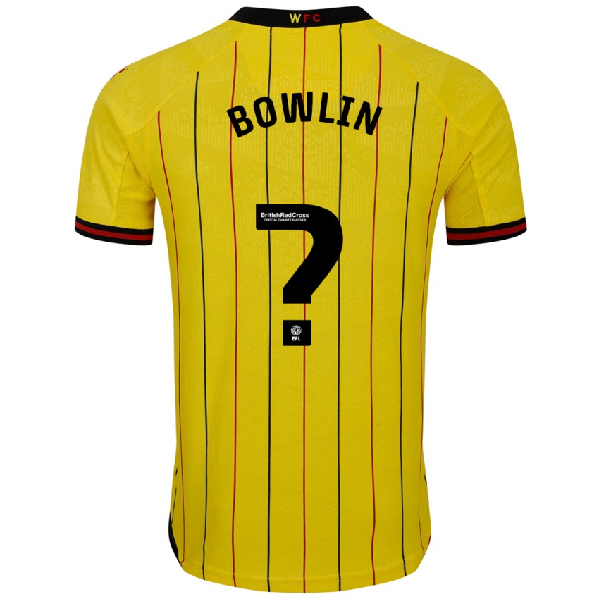 Criança Camisola Amani Bowlin #0 Preto Amarelo Principal 2024/25 Camisa