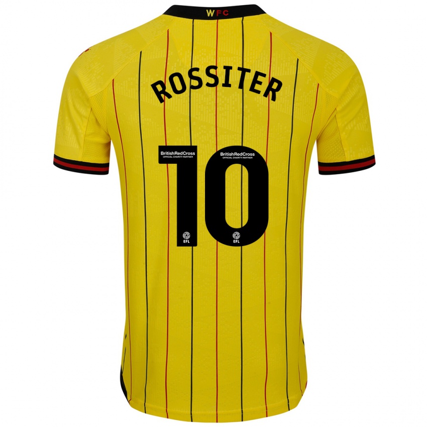 Criança Camisola Annie Rossiter #10 Preto Amarelo Principal 2024/25 Camisa