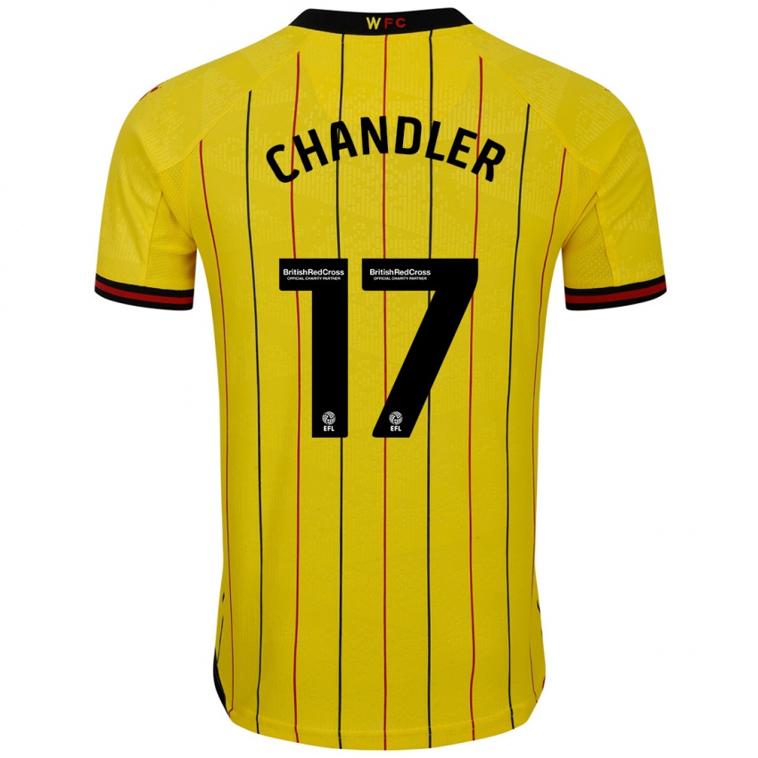 Criança Camisola Megan Chandler #17 Preto Amarelo Principal 2024/25 Camisa