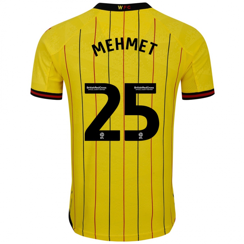 Criança Camisola Melis Mehmet #25 Preto Amarelo Principal 2024/25 Camisa