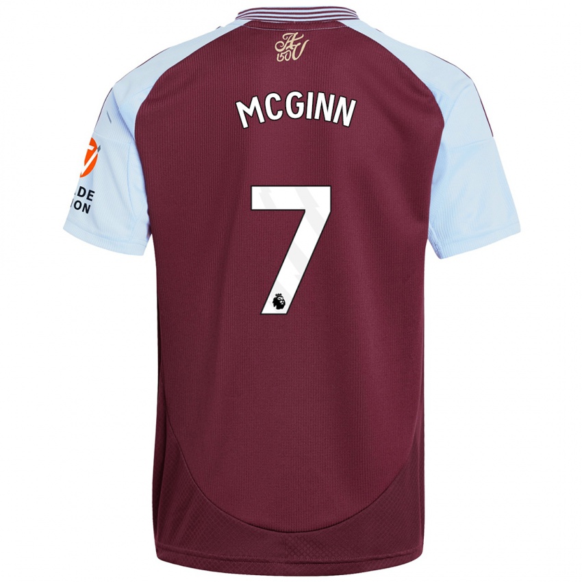 Criança Camisola John Mcginn #7 Crédito Borboleta Azul Principal 2024/25 Camisa