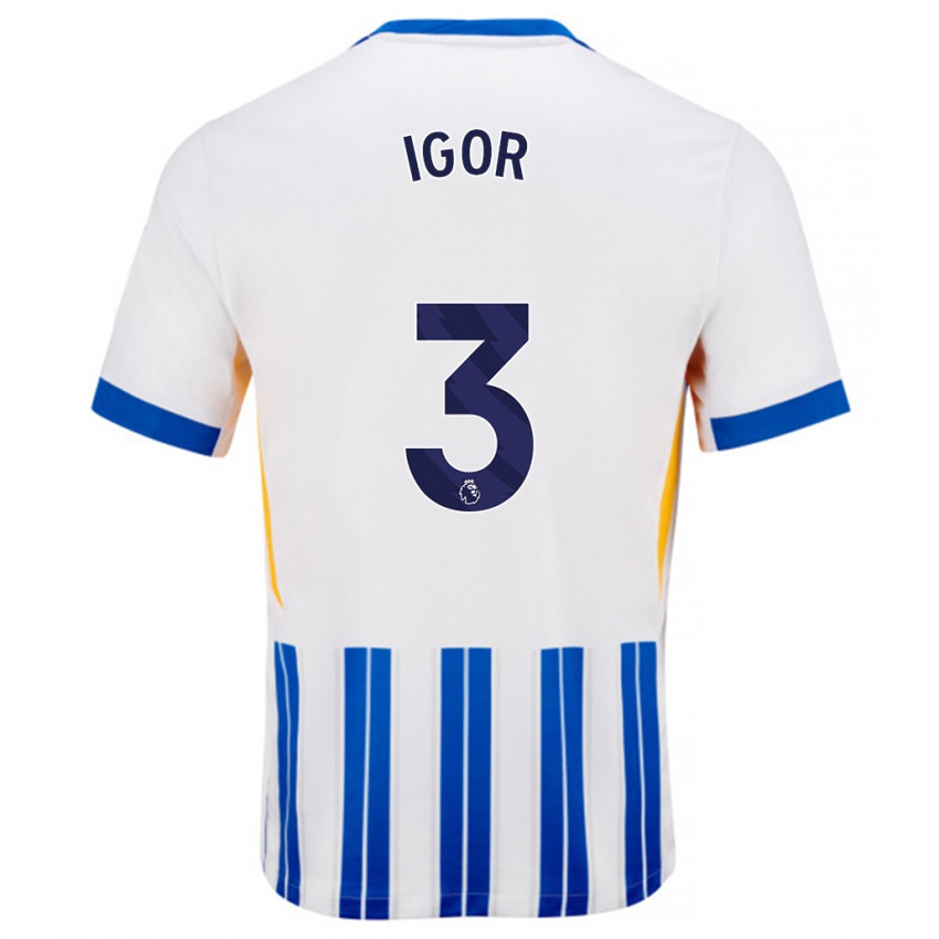 Criança Camisola Igor #3 Branco Azul Principal 2024/25 Camisa