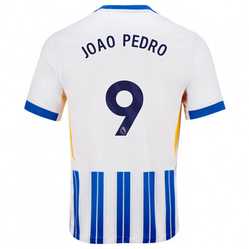 Criança Camisola João Pedro #9 Branco Azul Principal 2024/25 Camisa