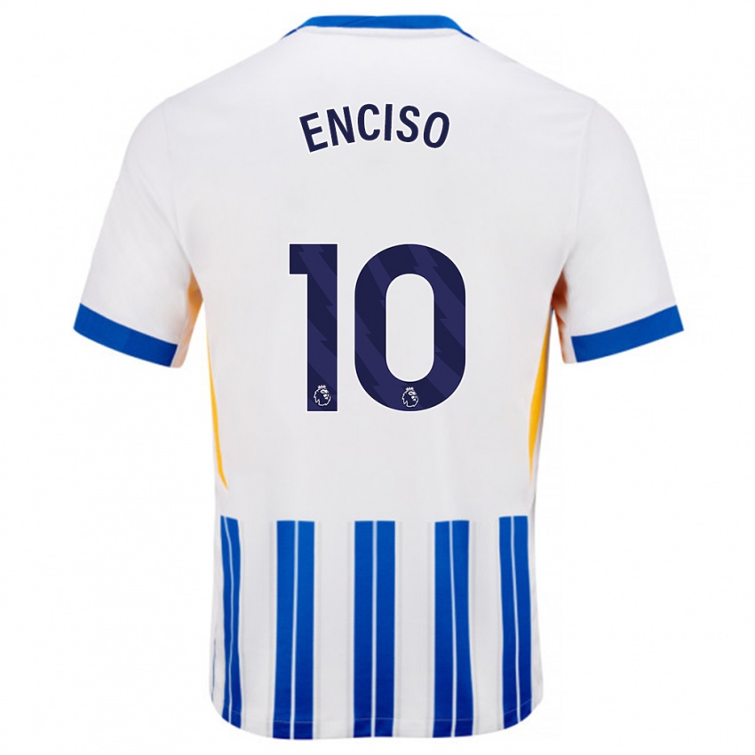 Criança Camisola Julio Enciso #10 Branco Azul Principal 2024/25 Camisa