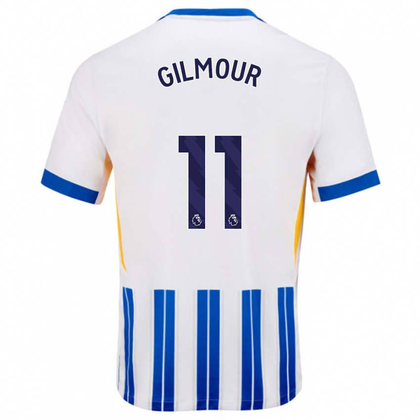 Criança Camisola Billy Gilmour #11 Branco Azul Principal 2024/25 Camisa