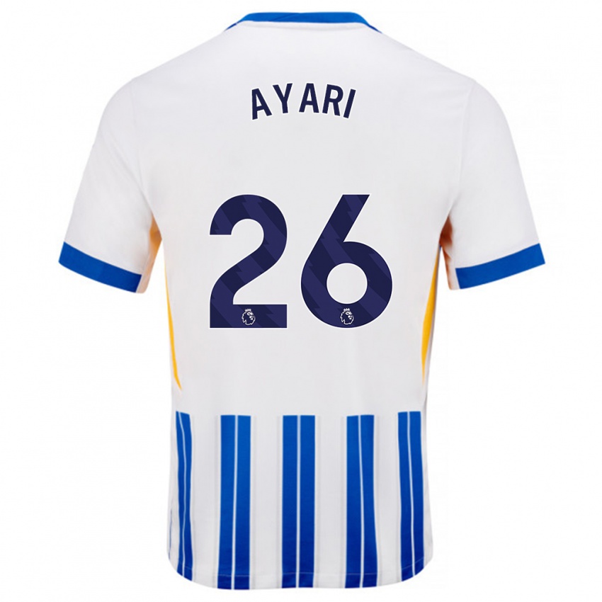 Criança Camisola Yasin Ayari #26 Branco Azul Principal 2024/25 Camisa