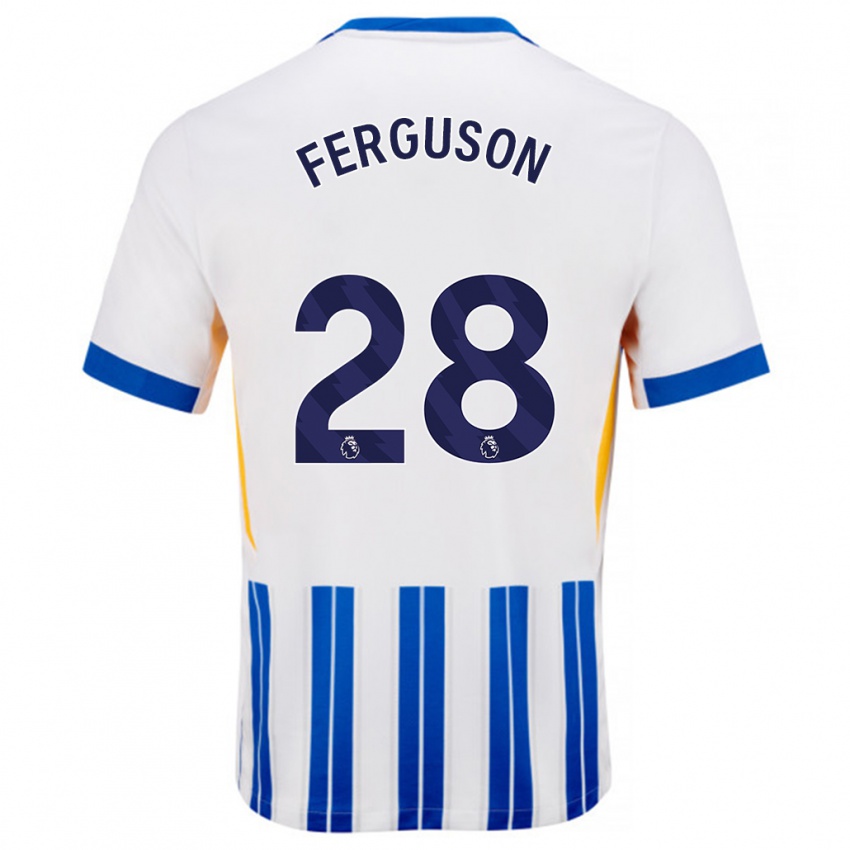 Criança Camisola Evan Ferguson #28 Branco Azul Principal 2024/25 Camisa