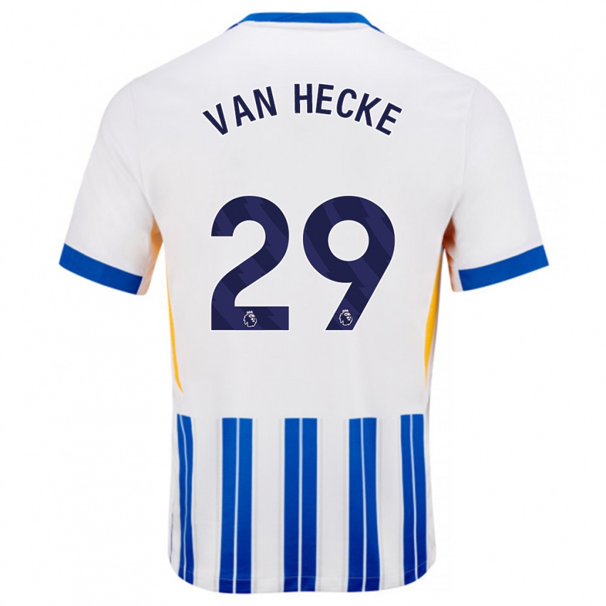 Criança Camisola Jan Paul Van Hecke #29 Branco Azul Principal 2024/25 Camisa