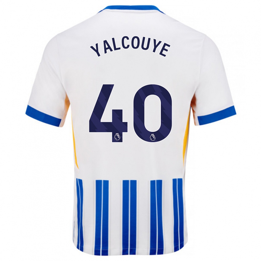 Criança Camisola Malick Junior Yalcouyé #40 Branco Azul Principal 2024/25 Camisa