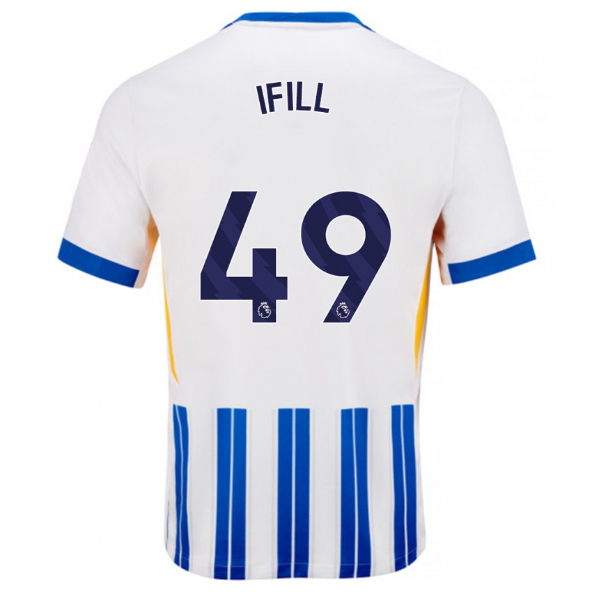 Criança Camisola Marcus Ifill #49 Branco Azul Principal 2024/25 Camisa