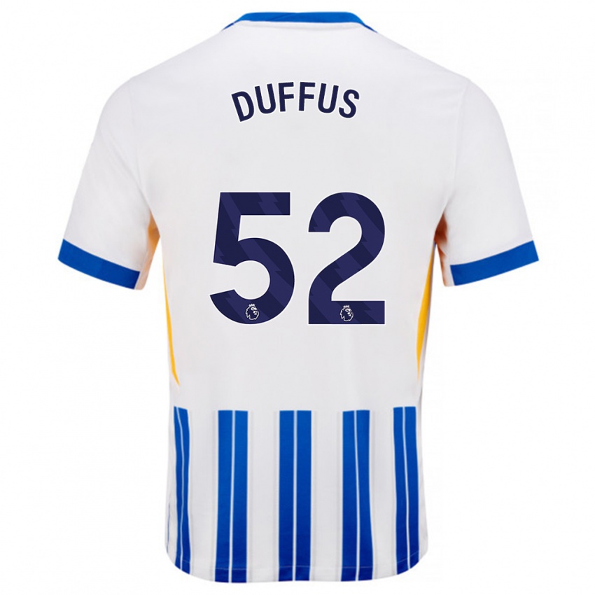 Criança Camisola Josh Duffus #52 Branco Azul Principal 2024/25 Camisa