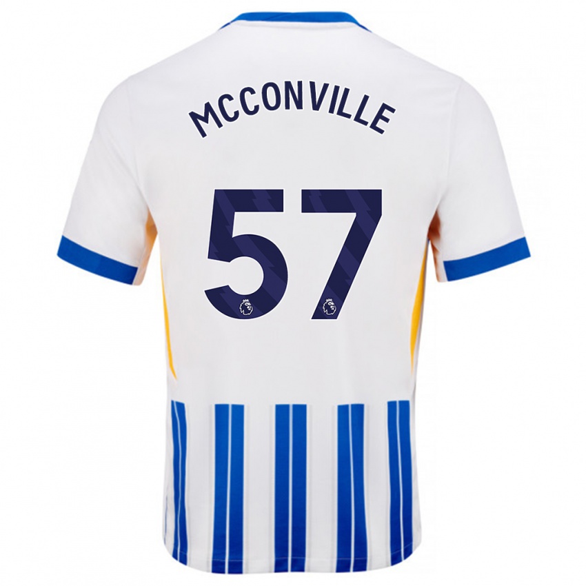 Criança Camisola Ruairi Mcconville #57 Branco Azul Principal 2024/25 Camisa