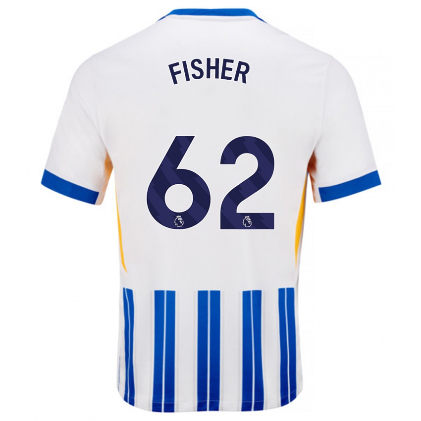 Criança Camisola Hugo Fisher #62 Branco Azul Principal 2024/25 Camisa