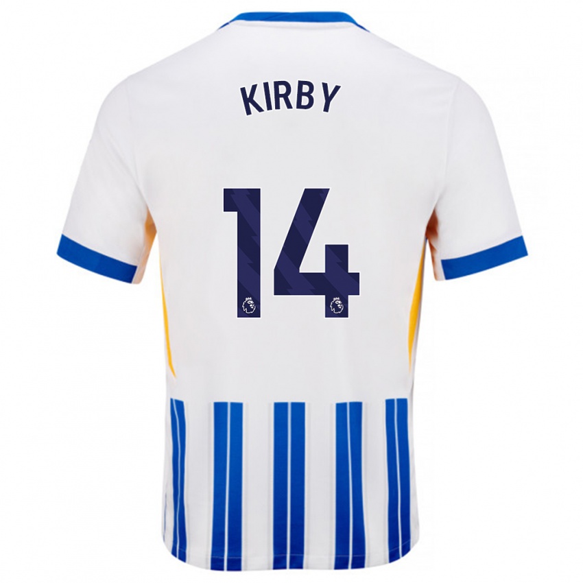 Criança Camisola Fran Kirby #14 Branco Azul Principal 2024/25 Camisa