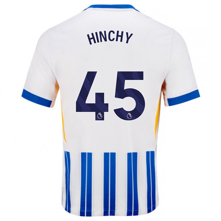 Criança Camisola Jack Hinchy #45 Branco Azul Principal 2024/25 Camisa