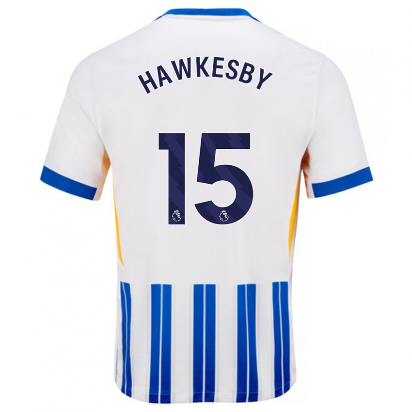 Criança Camisola Mackenzie Hawkesby #15 Branco Azul Principal 2024/25 Camisa