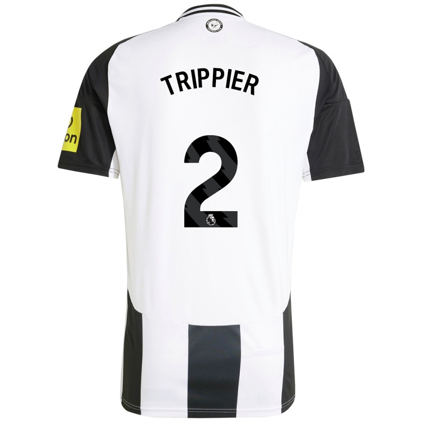 Criança Camisola Kieran Trippier #2 Preto Branco Principal 2024/25 Camisa