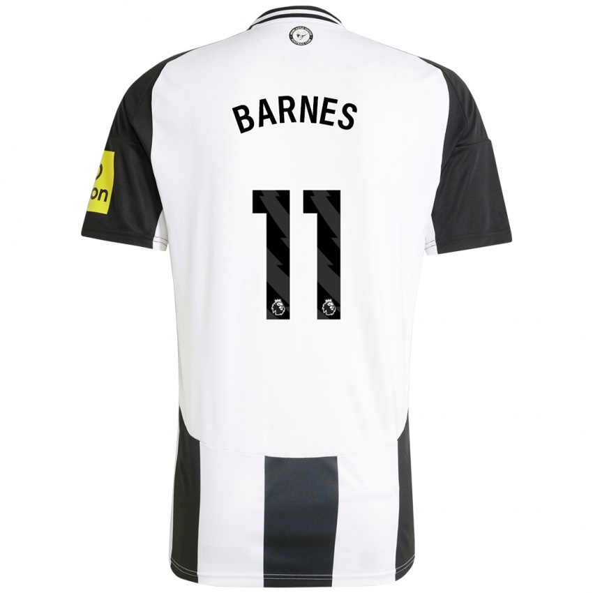 Criança Camisola Harvey Barnes #11 Preto Branco Principal 2024/25 Camisa