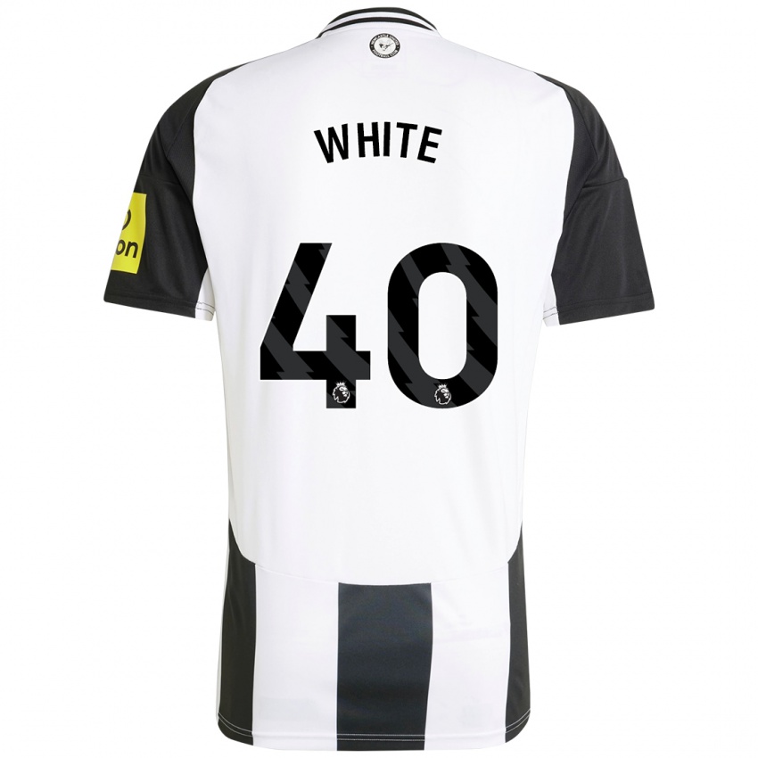 Criança Camisola Joe White #40 Preto Branco Principal 2024/25 Camisa