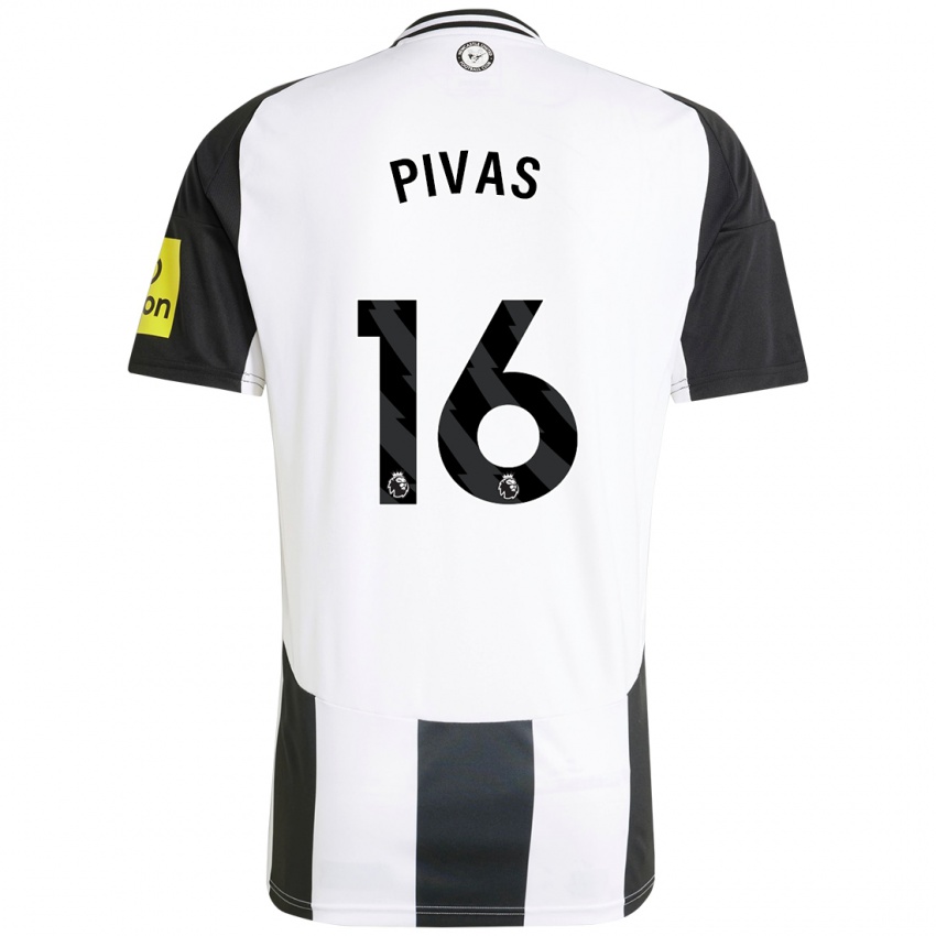 Criança Camisola Miodrag Pivas #16 Preto Branco Principal 2024/25 Camisa