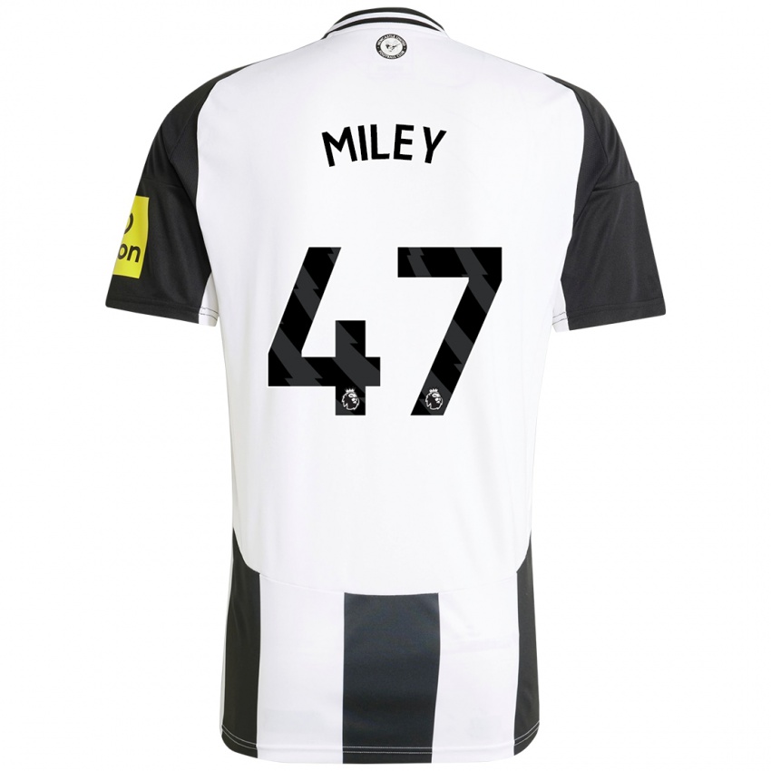 Criança Camisola Jamie Miley #47 Preto Branco Principal 2024/25 Camisa