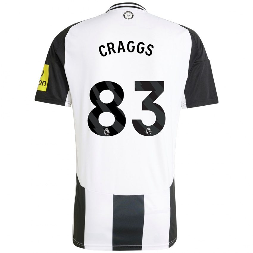 Criança Camisola Luke Craggs #83 Preto Branco Principal 2024/25 Camisa