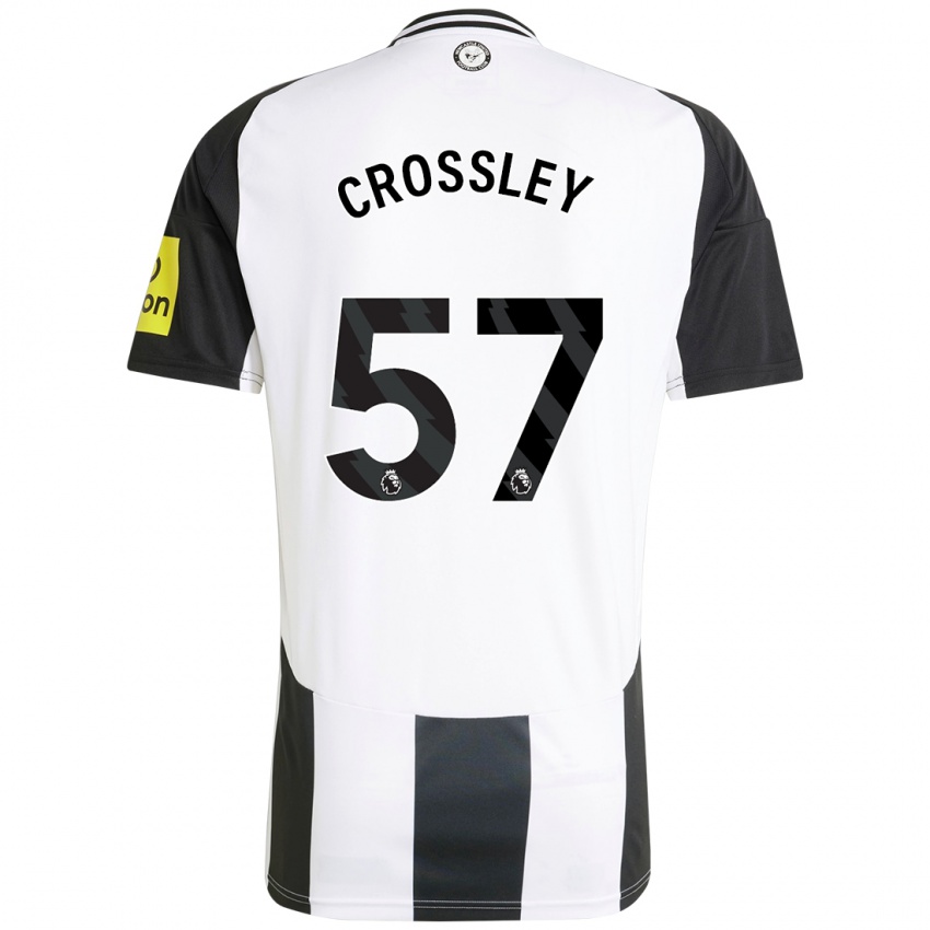 Criança Camisola Kyle Crossley #57 Preto Branco Principal 2024/25 Camisa