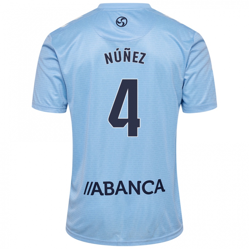 Criança Camisola Unai Núñez #4 Celeiro Azul Principal 2024/25 Camisa