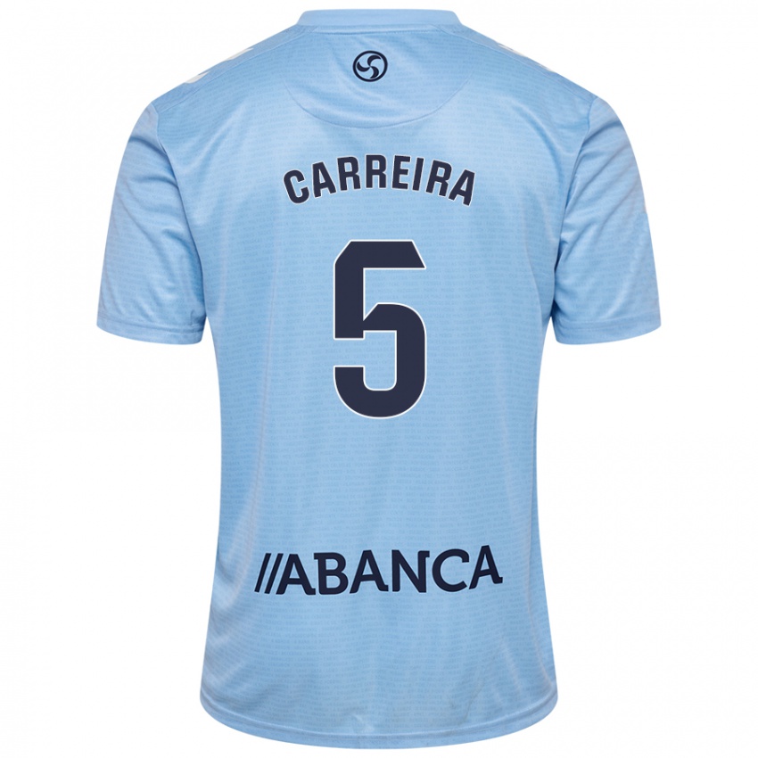 Criança Camisola Sergio Carreira #5 Celeiro Azul Principal 2024/25 Camisa