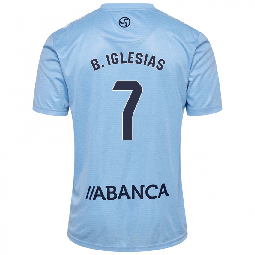 Criança Camisola Borja Iglesias #7 Celeiro Azul Principal 2024/25 Camisa