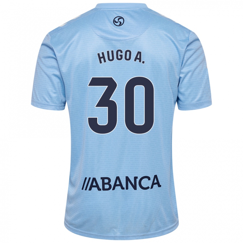 Criança Camisola Hugo Álvarez #30 Celeiro Azul Principal 2024/25 Camisa