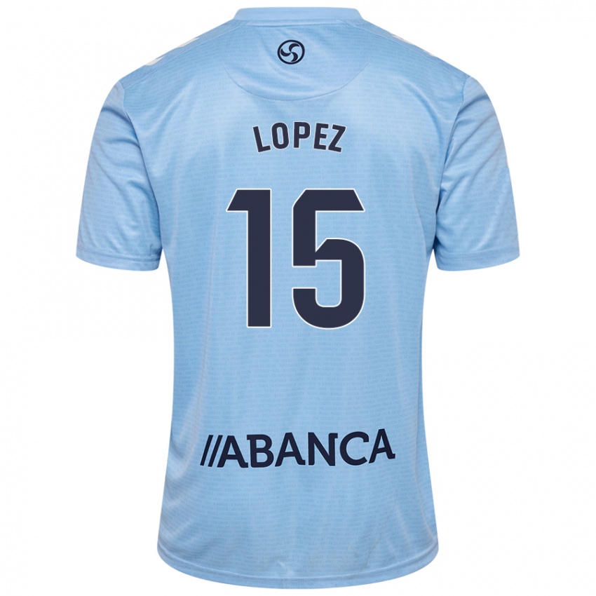 Criança Camisola Fer López #15 Celeiro Azul Principal 2024/25 Camisa