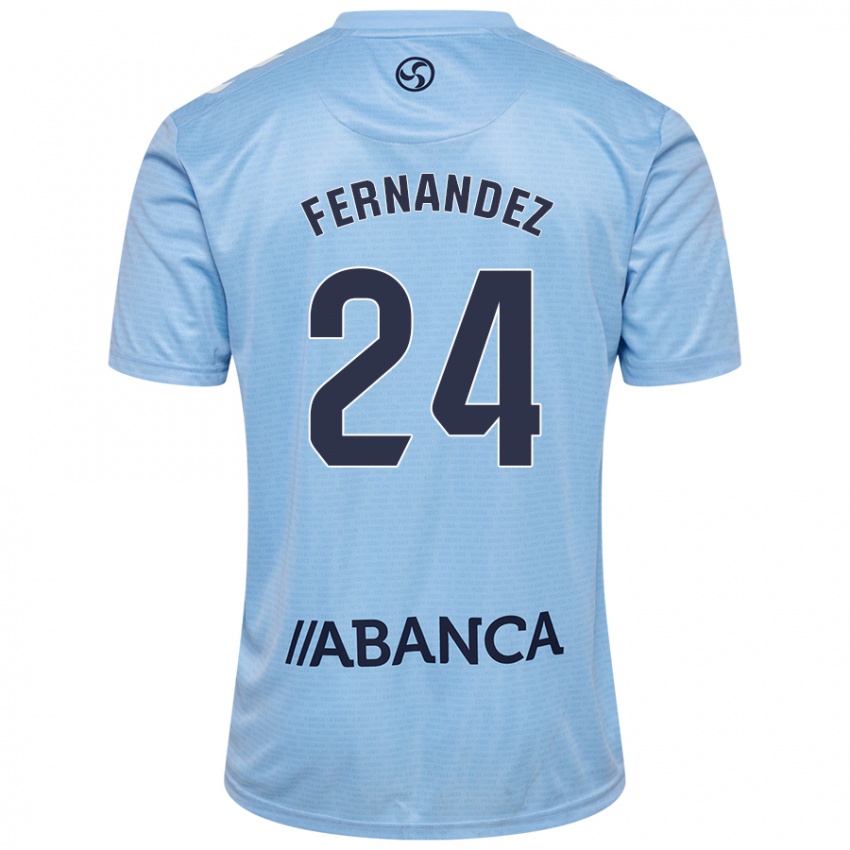 Criança Camisola César Fernández #24 Celeiro Azul Principal 2024/25 Camisa