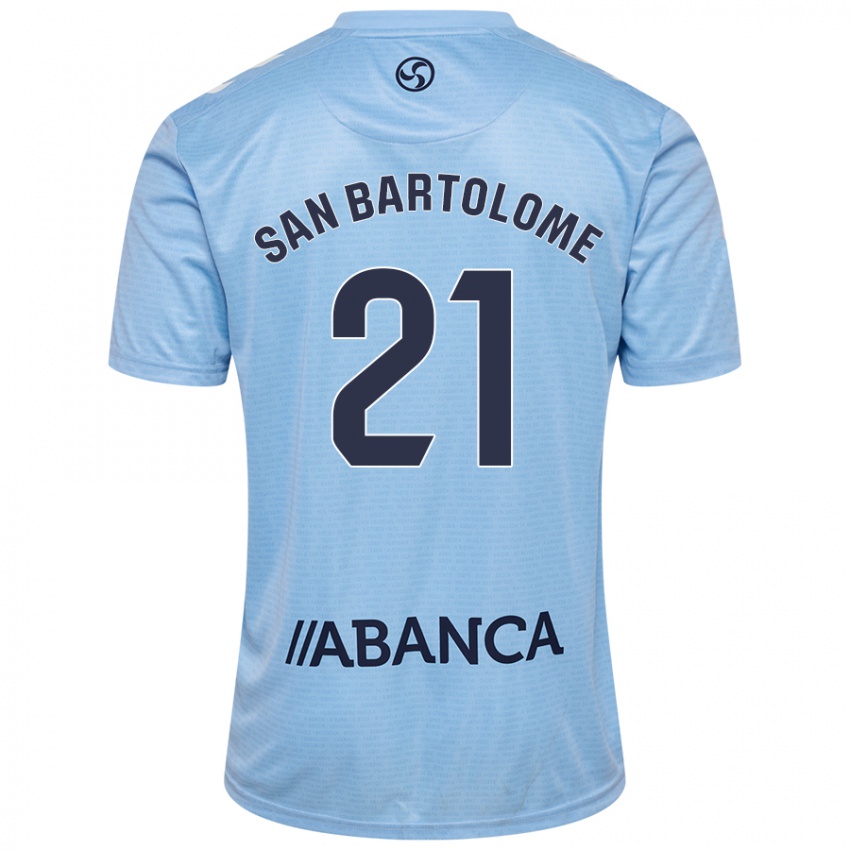 Criança Camisola Víctor San Bartolomé #21 Celeiro Azul Principal 2024/25 Camisa