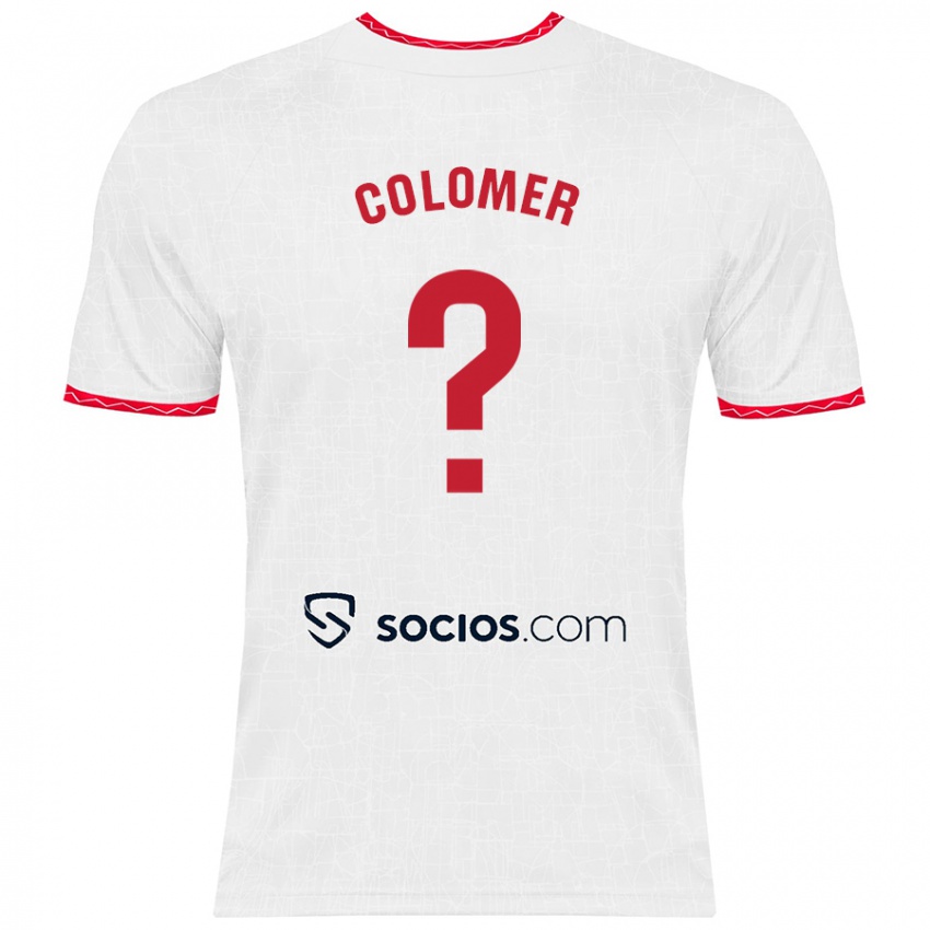 Criança Camisola Carlos Colomer #0 Vermelho Branco Principal 2024/25 Camisa