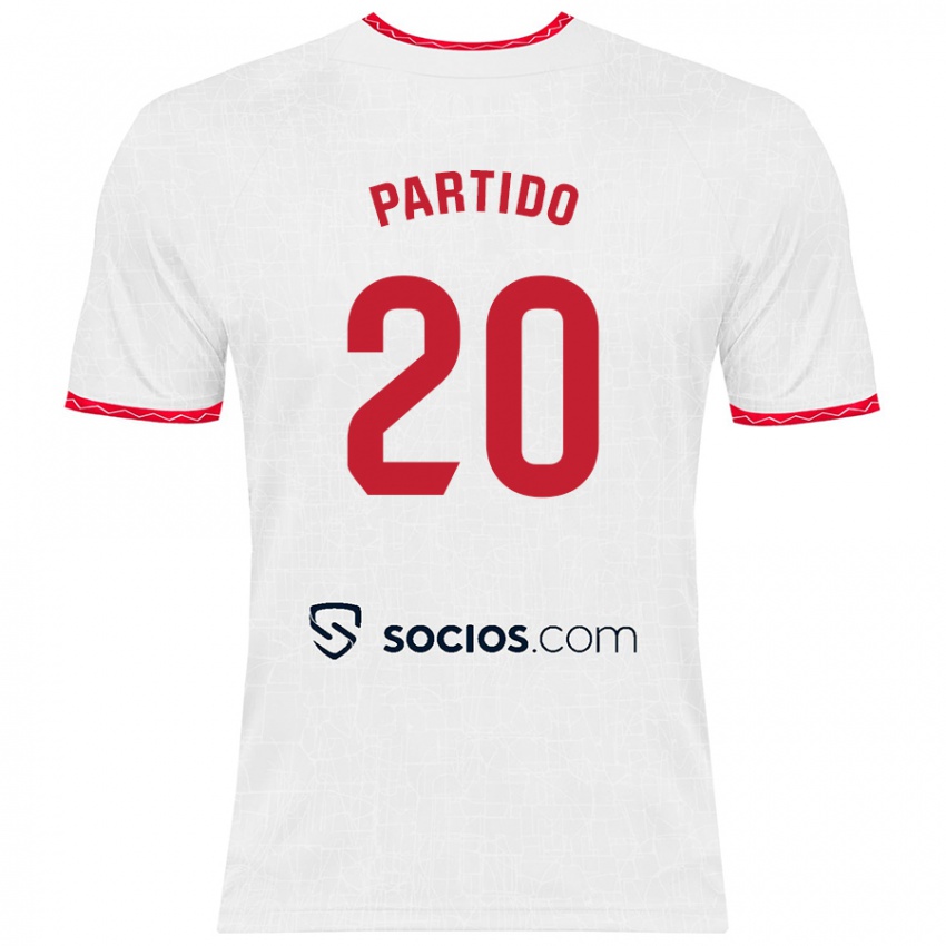 Criança Camisola Paula Partido #20 Vermelho Branco Principal 2024/25 Camisa