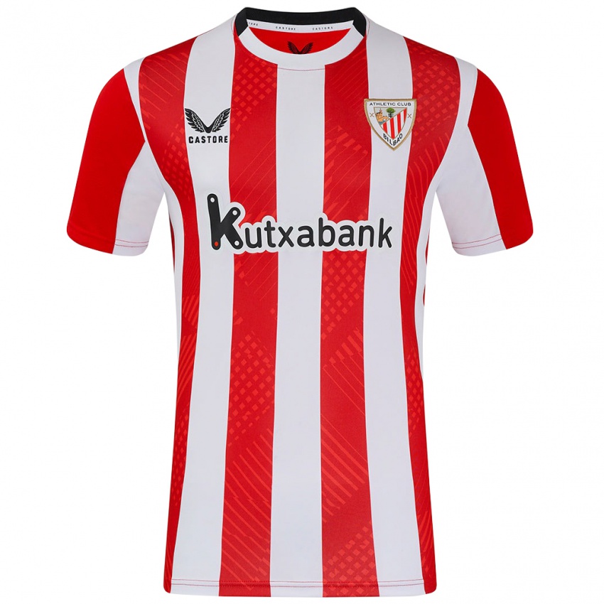 Criança Camisola Adrián Lekuna #16 Branco Vermelho Principal 2024/25 Camisa