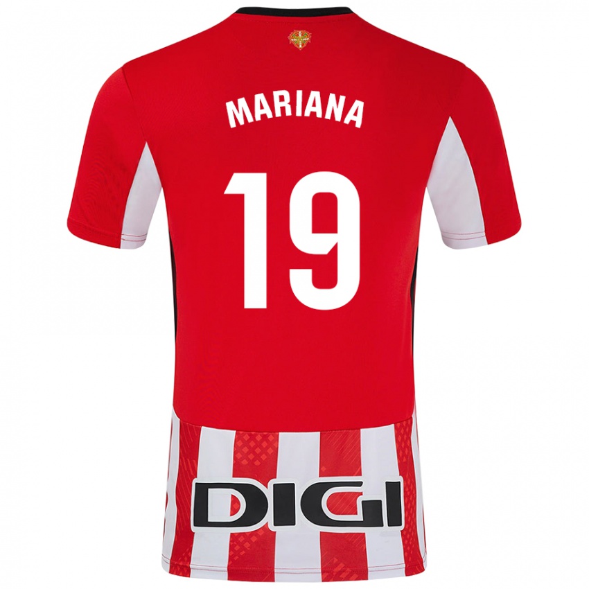 Criança Camisola Mariana #19 Branco Vermelho Principal 2024/25 Camisa