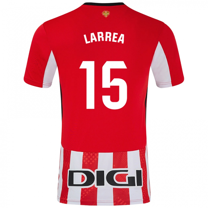 Criança Camisola Beñat Larrea #15 Branco Vermelho Principal 2024/25 Camisa