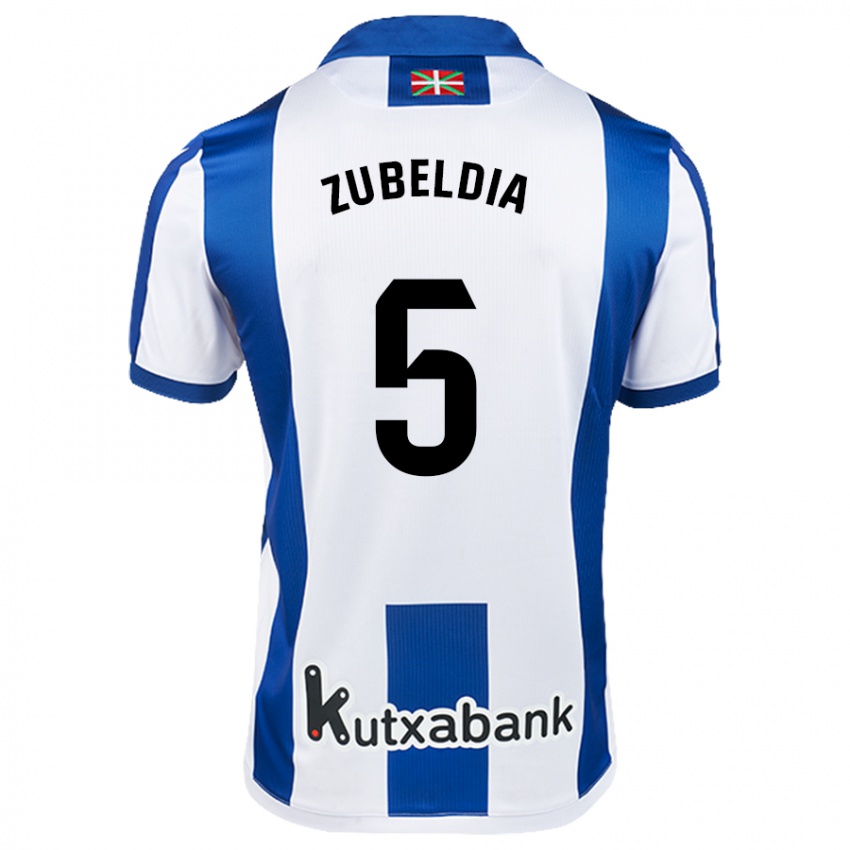 Criança Camisola Igor Zubeldia #5 Azul Branco Principal 2024/25 Camisa