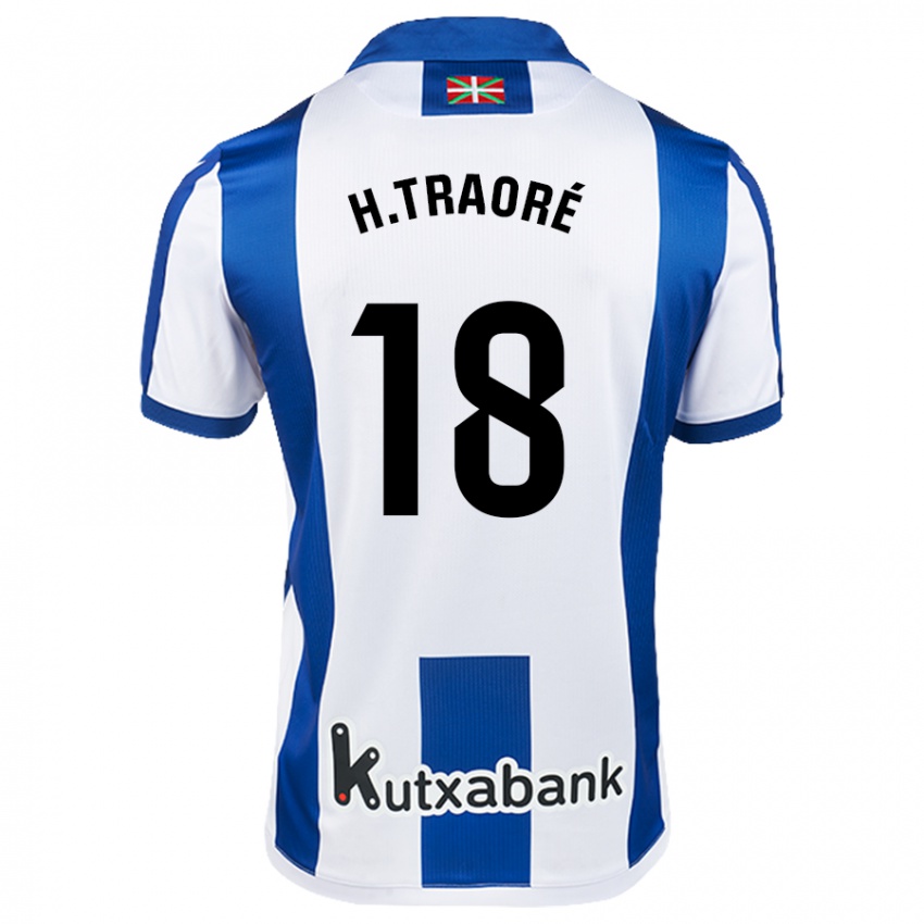 Criança Camisola Hamari Traoré #18 Azul Branco Principal 2024/25 Camisa